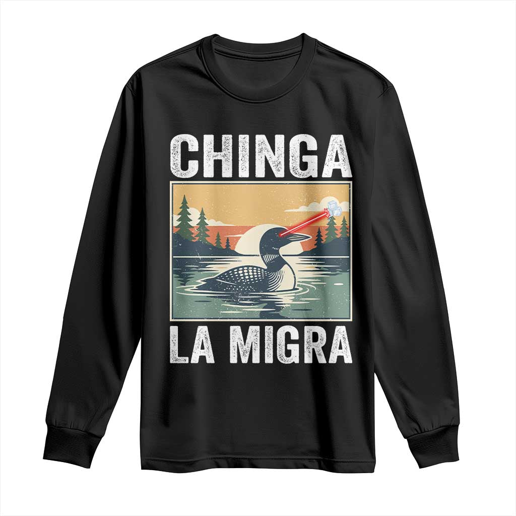 Chinga La Migra Long Sleeve Shirt Minnesota Loon Laser Ice Cube Political Protest