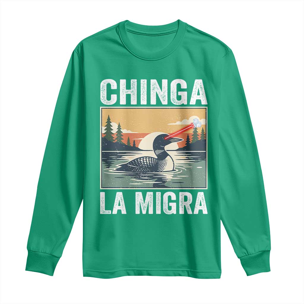 Chinga La Migra Long Sleeve Shirt Minnesota Loon Laser Ice Cube Political Protest