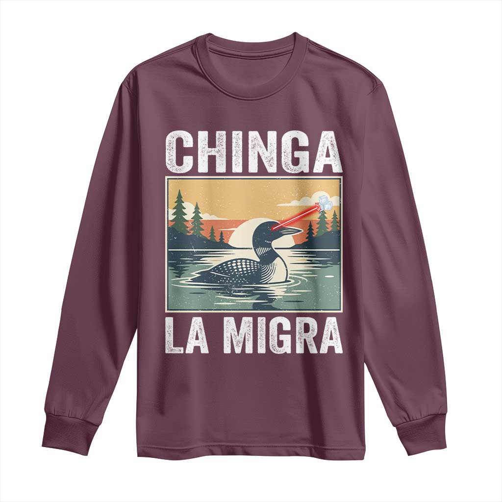Chinga La Migra Long Sleeve Shirt Minnesota Loon Laser Ice Cube Political Protest