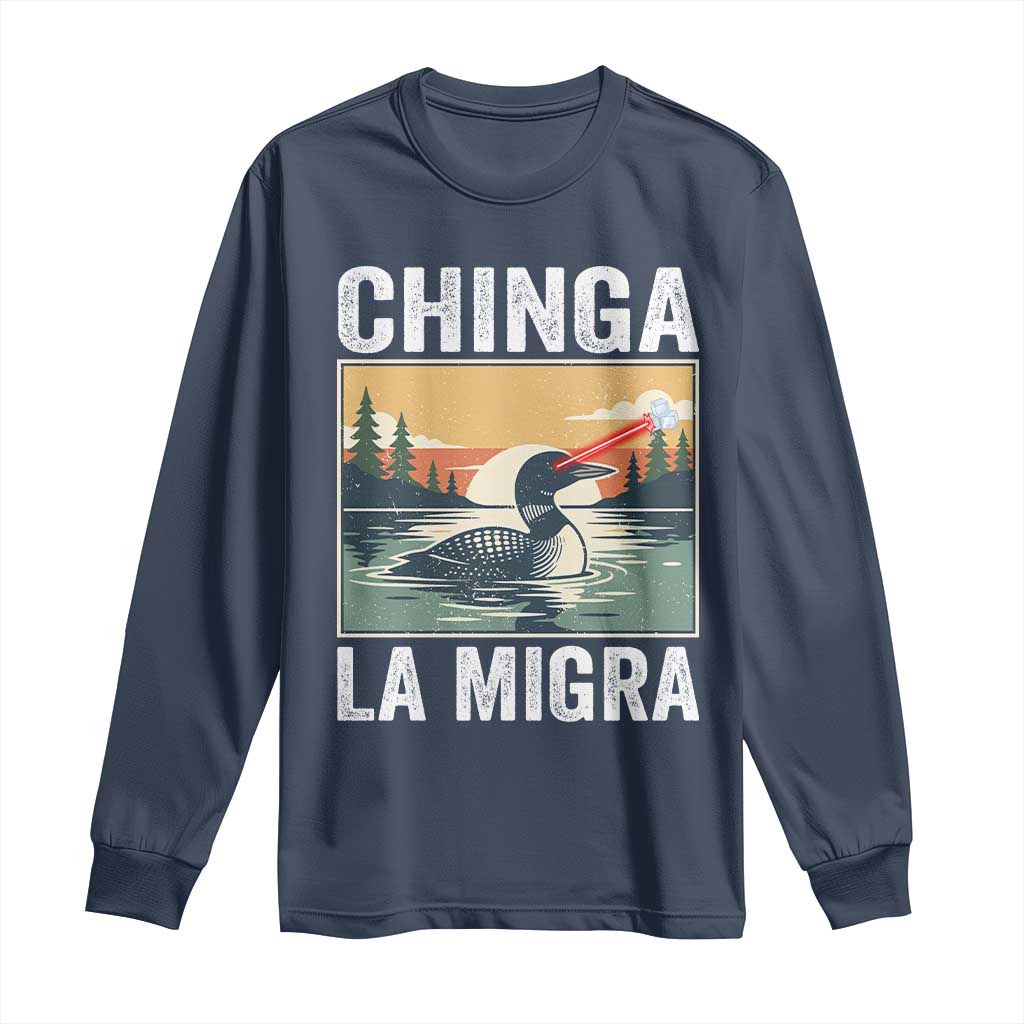 Chinga La Migra Long Sleeve Shirt Minnesota Loon Laser Ice Cube Political Protest
