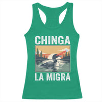 Chinga La Migra Racerback Tank Top Minnesota Loon Laser Ice Cube Political Protest