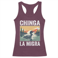 Chinga La Migra Racerback Tank Top Minnesota Loon Laser Ice Cube Political Protest