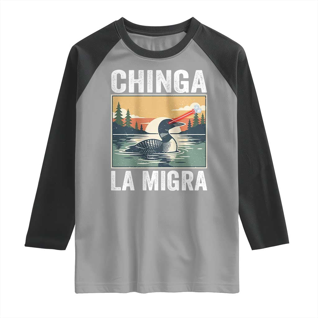 Chinga La Migra Raglan Shirt Minnesota Loon Laser Ice Cube Political Protest