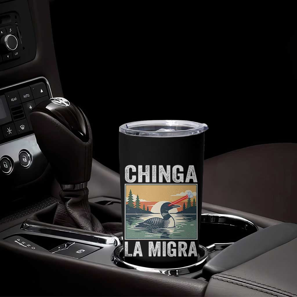 Chinga La Migra Tumbler Cup Minnesota Loon Laser Ice Cube Political Protest