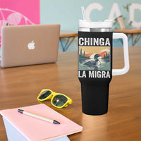 Chinga La Migra Tumbler With Handle Minnesota Loon Laser Ice Cube Political Protest