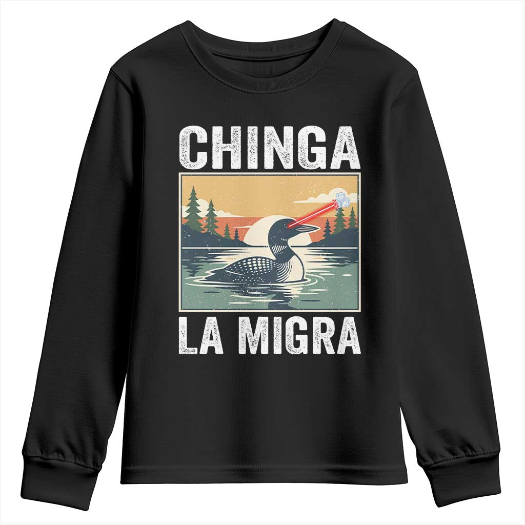 Chinga La Migra Youth Sweatshirt Minnesota Loon Laser Ice Cube Political Protest