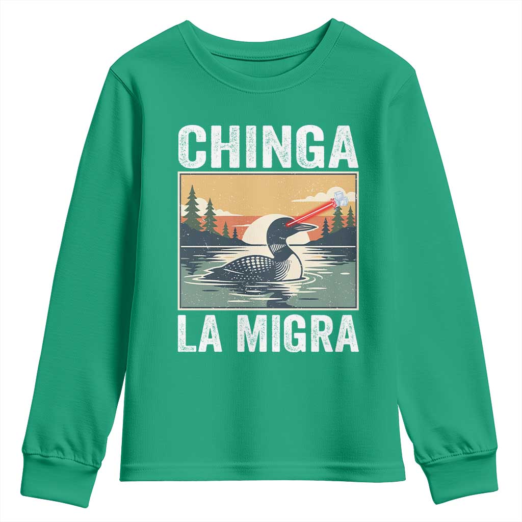 Chinga La Migra Youth Sweatshirt Minnesota Loon Laser Ice Cube Political Protest