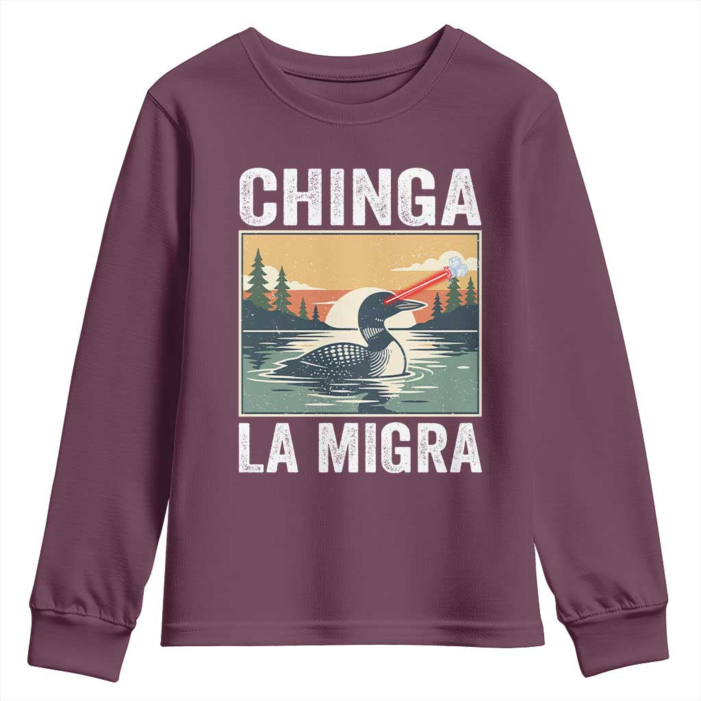 Chinga La Migra Youth Sweatshirt Minnesota Loon Laser Ice Cube Political Protest
