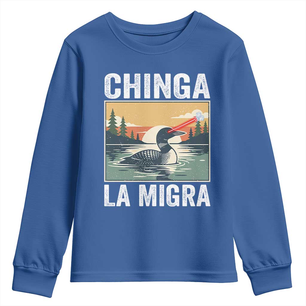 Chinga La Migra Youth Sweatshirt Minnesota Loon Laser Ice Cube Political Protest