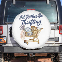 I Would Rather Be Thrifting Spare Tire Cover Funny Shopping Quote Thrift Lover