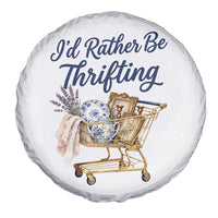 I Would Rather Be Thrifting Spare Tire Cover Funny Shopping Quote Thrift Lover