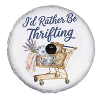 I Would Rather Be Thrifting Spare Tire Cover Funny Shopping Quote Thrift Lover
