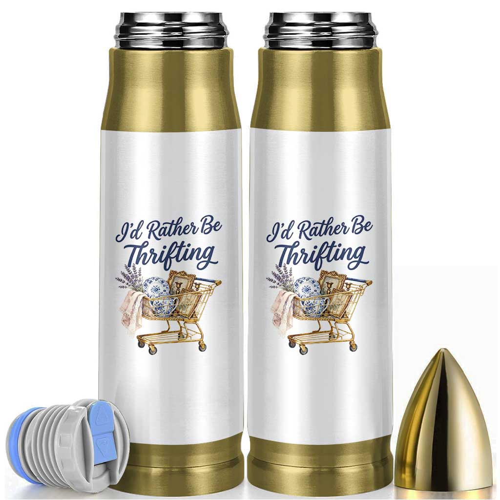 I Would Rather Be Thrifting Bullet Tumbler Funny Shopping Quote Thrift Lover