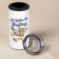 I Would Rather Be Thrifting 4 in 1 Can Cooler Tumbler Funny Shopping Quote Thrift Lover