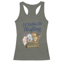 I Would Rather Be Thrifting Racerback Tank Top Funny Shopping Quote Thrift Lover