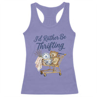 I Would Rather Be Thrifting Racerback Tank Top Funny Shopping Quote Thrift Lover