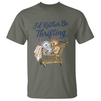 I Would Rather Be Thrifting T Shirt Funny Shopping Quote Thrift Lover