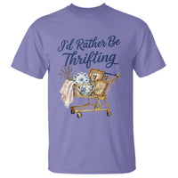 I Would Rather Be Thrifting T Shirt Funny Shopping Quote Thrift Lover