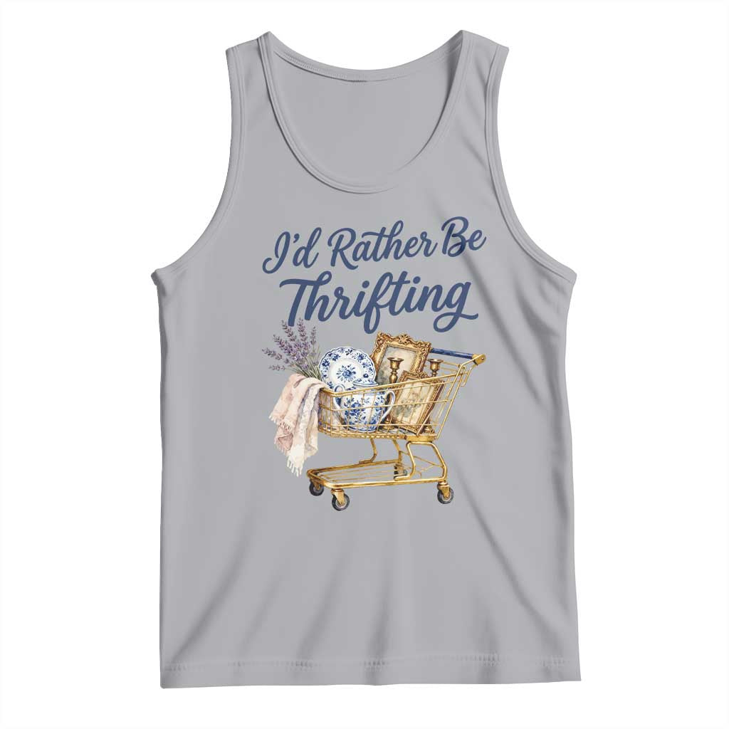 I Would Rather Be Thrifting Tank Top Funny Shopping Quote Thrift Lover