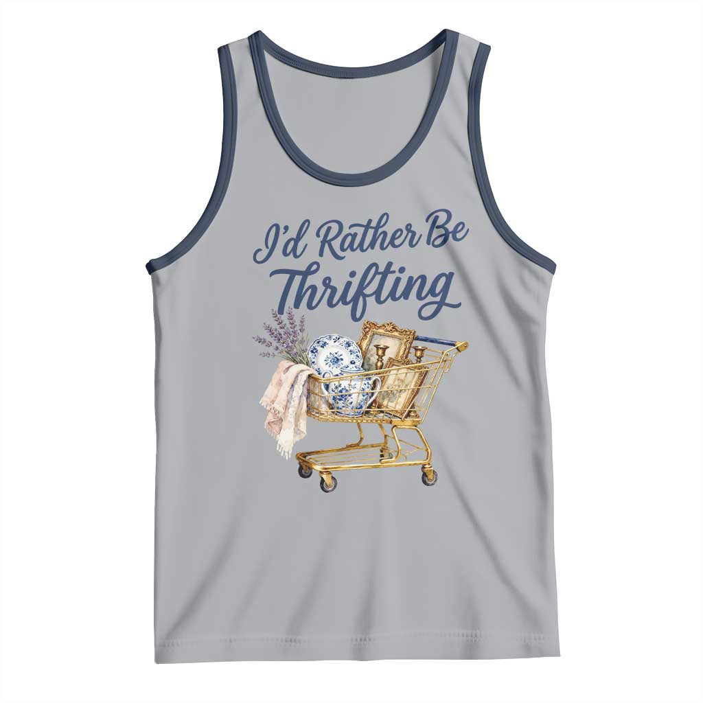 I Would Rather Be Thrifting Tank Top Funny Shopping Quote Thrift Lover