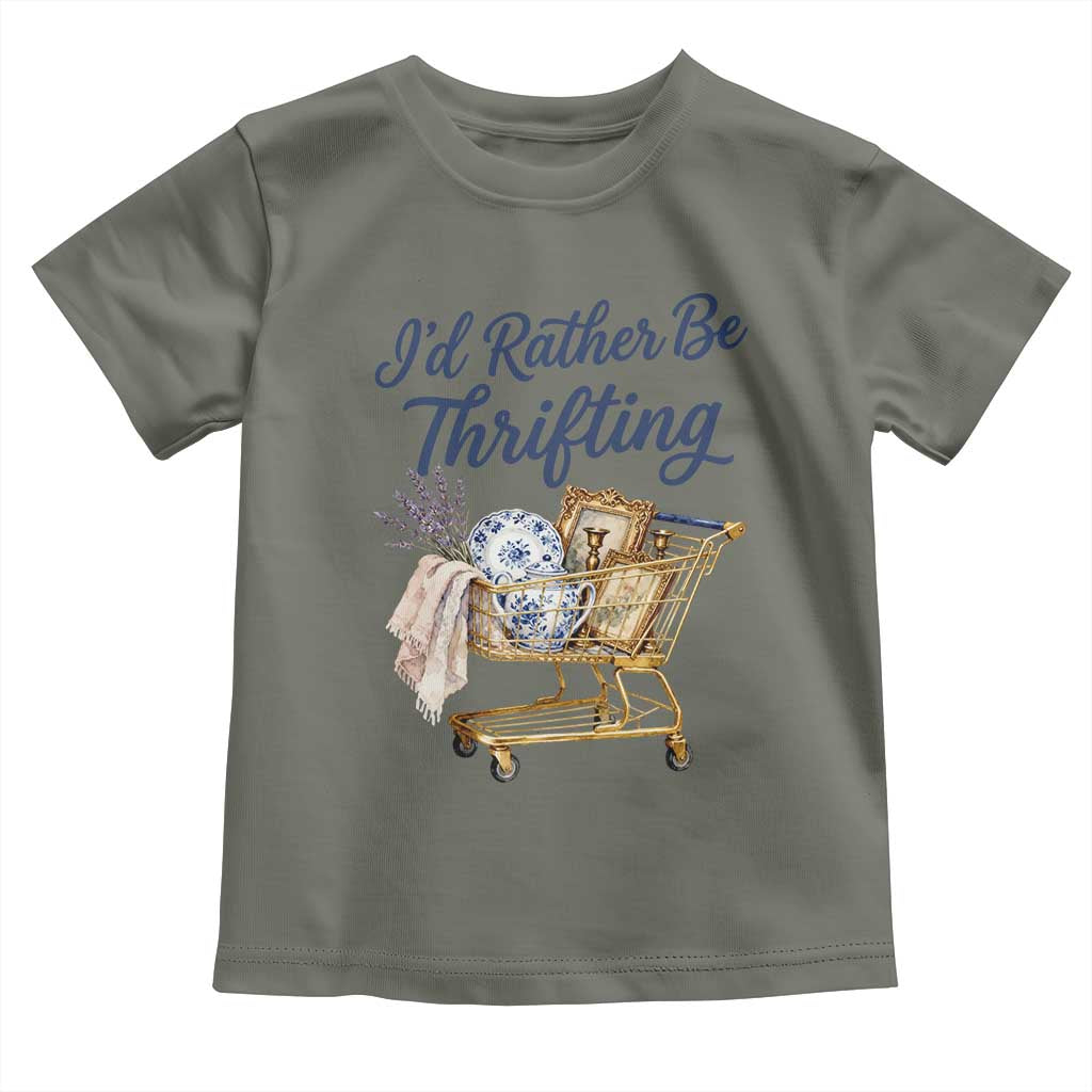 I Would Rather Be Thrifting Toddler T Shirt Funny Shopping Quote Thrift Lover