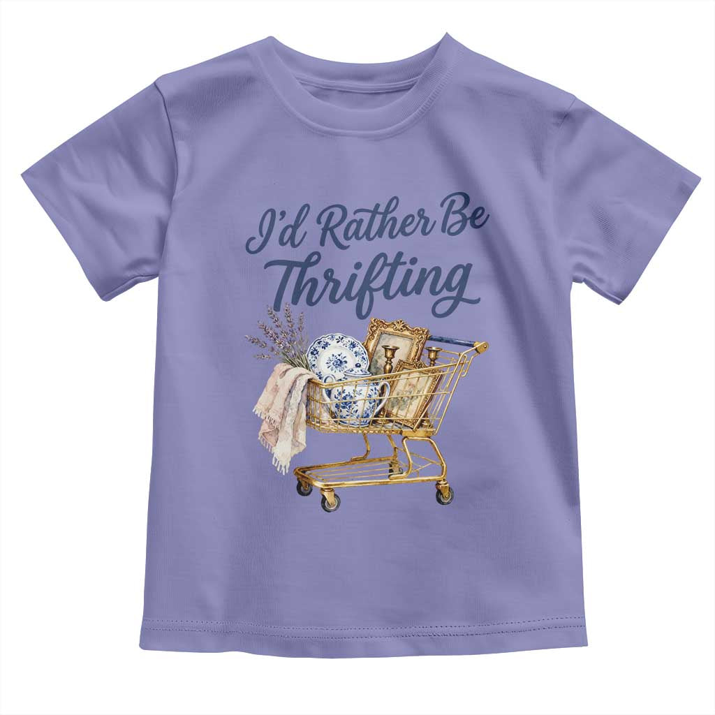 I Would Rather Be Thrifting Toddler T Shirt Funny Shopping Quote Thrift Lover