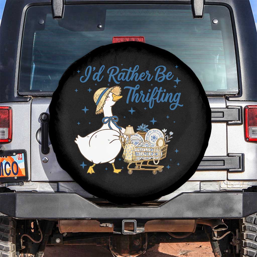 Silly Goose I Would Rather Be Thrifting Spare Tire Cover Funny Shopping Goose