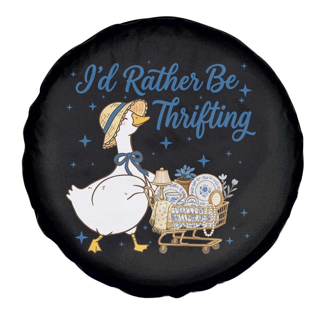 Silly Goose I Would Rather Be Thrifting Spare Tire Cover Funny Shopping Goose