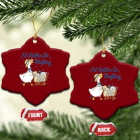 Silly Goose I Would Rather Be Thrifting Ceramic Ornament Funny Shopping Goose