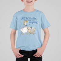 Silly Goose I Would Rather Be Thrifting T Shirt For Kid Funny Shopping Goose
