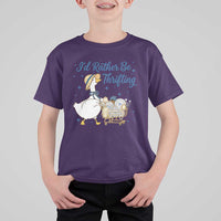 Silly Goose I Would Rather Be Thrifting T Shirt For Kid Funny Shopping Goose