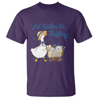 Silly Goose I Would Rather Be Thrifting T Shirt Funny Shopping Goose