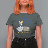Silly Goose I Would Rather Be Thrifting T Shirt For Women Funny Shopping Goose