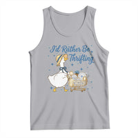 Silly Goose I Would Rather Be Thrifting Tank Top Funny Shopping Goose