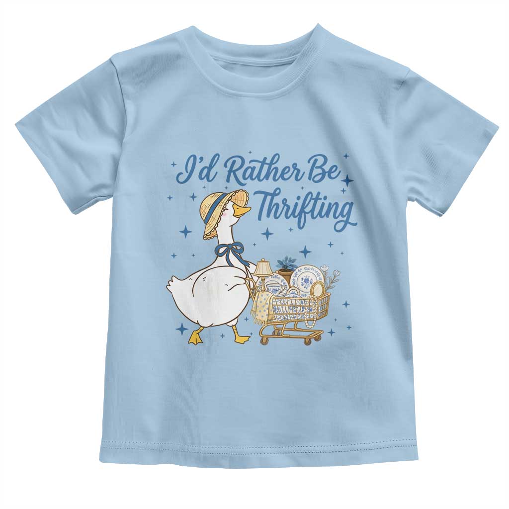 Silly Goose I Would Rather Be Thrifting Toddler T Shirt Funny Shopping Goose