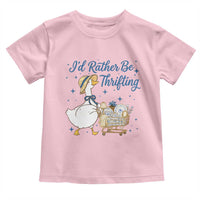 Silly Goose I Would Rather Be Thrifting Toddler T Shirt Funny Shopping Goose