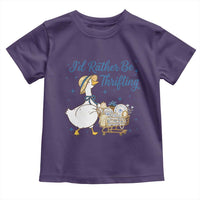 Silly Goose I Would Rather Be Thrifting Toddler T Shirt Funny Shopping Goose
