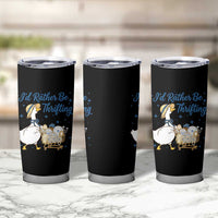 Silly Goose I Would Rather Be Thrifting Tumbler Cup Funny Shopping Goose