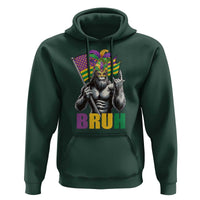Funny Mardi Gras Bigfoot Bruh Hoodie Sasquatch Carnival NOLA American Flag