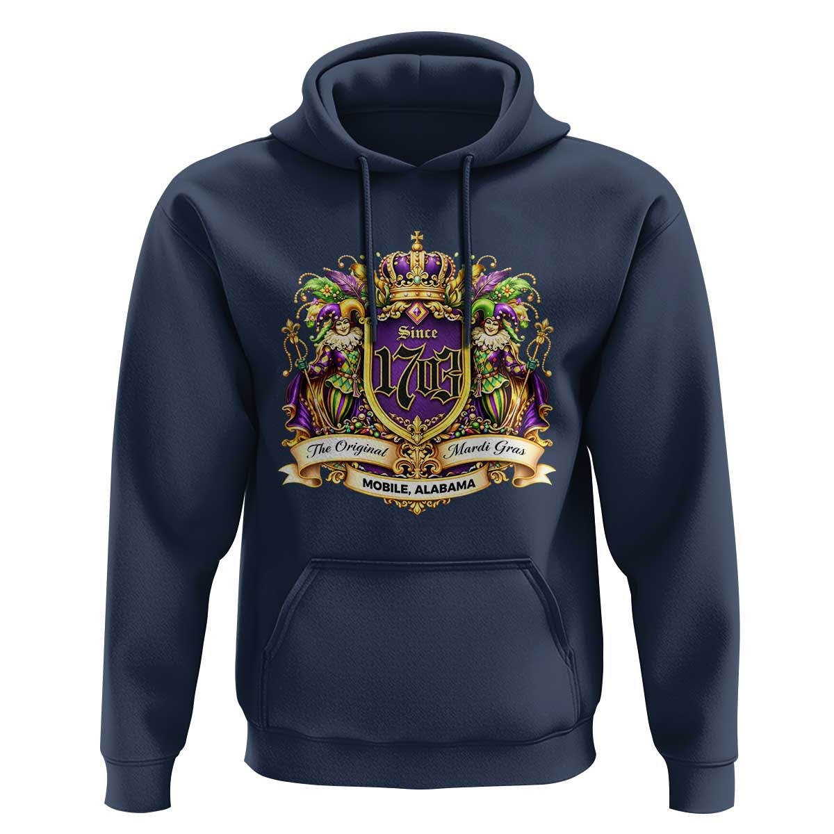 The Original Mardi Gras Mobile Alabama Since 1703 Hoodie Funny Carnival