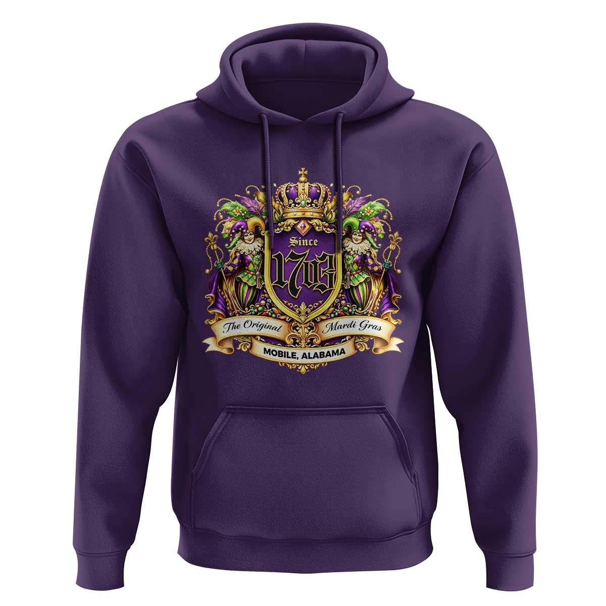 The Original Mardi Gras Mobile Alabama Since 1703 Hoodie Funny Carnival