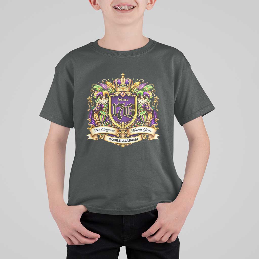 The Original Mardi Gras Mobile Alabama Since 1703 T Shirt For Kid Funny Carnival