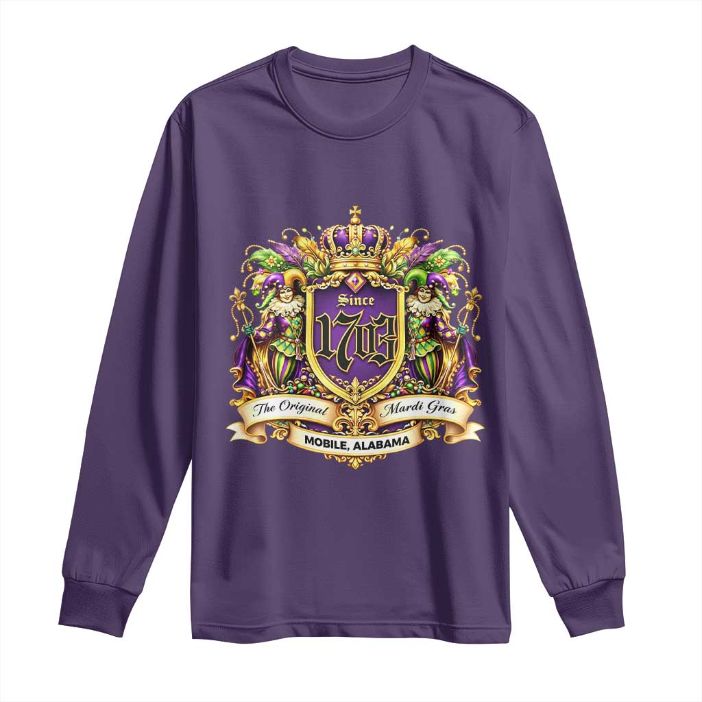 The Original Mardi Gras Mobile Alabama Since 1703 Long Sleeve Shirt Funny Carnival