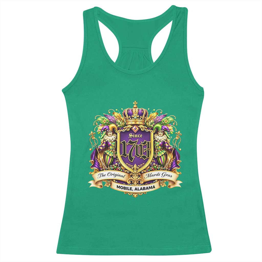 The Original Mardi Gras Mobile Alabama Since 1703 Racerback Tank Top Funny Carnival