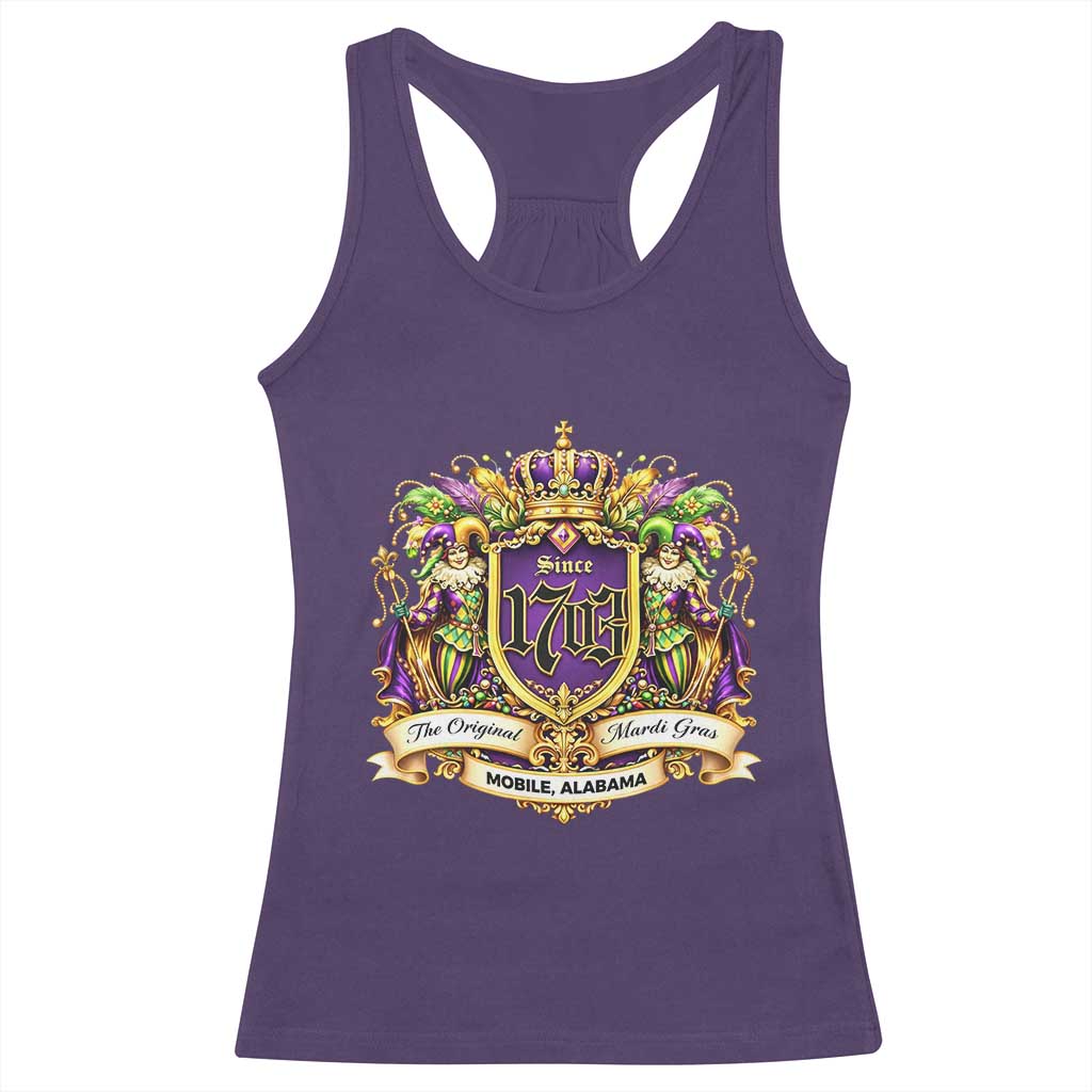 The Original Mardi Gras Mobile Alabama Since 1703 Racerback Tank Top Funny Carnival