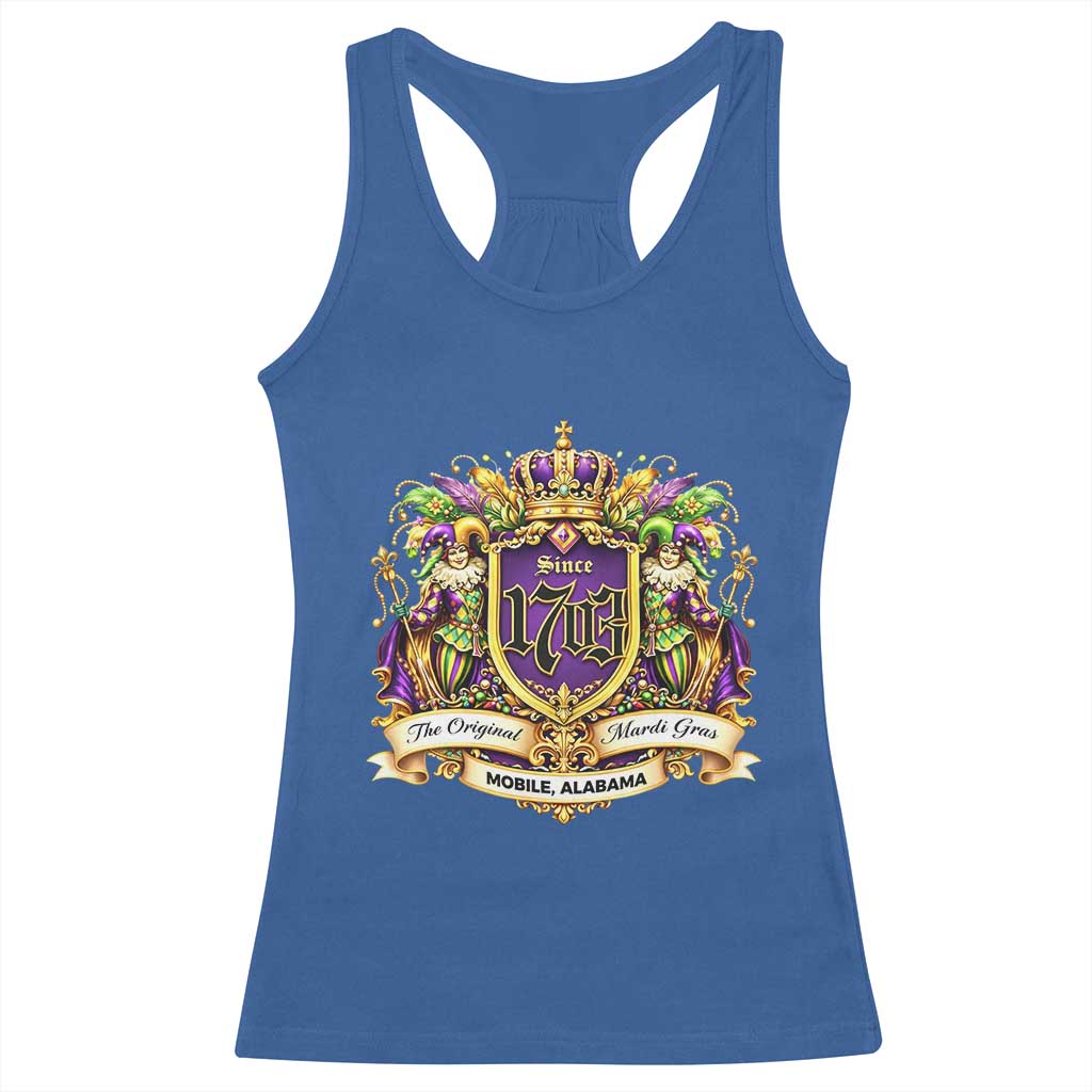 The Original Mardi Gras Mobile Alabama Since 1703 Racerback Tank Top Funny Carnival