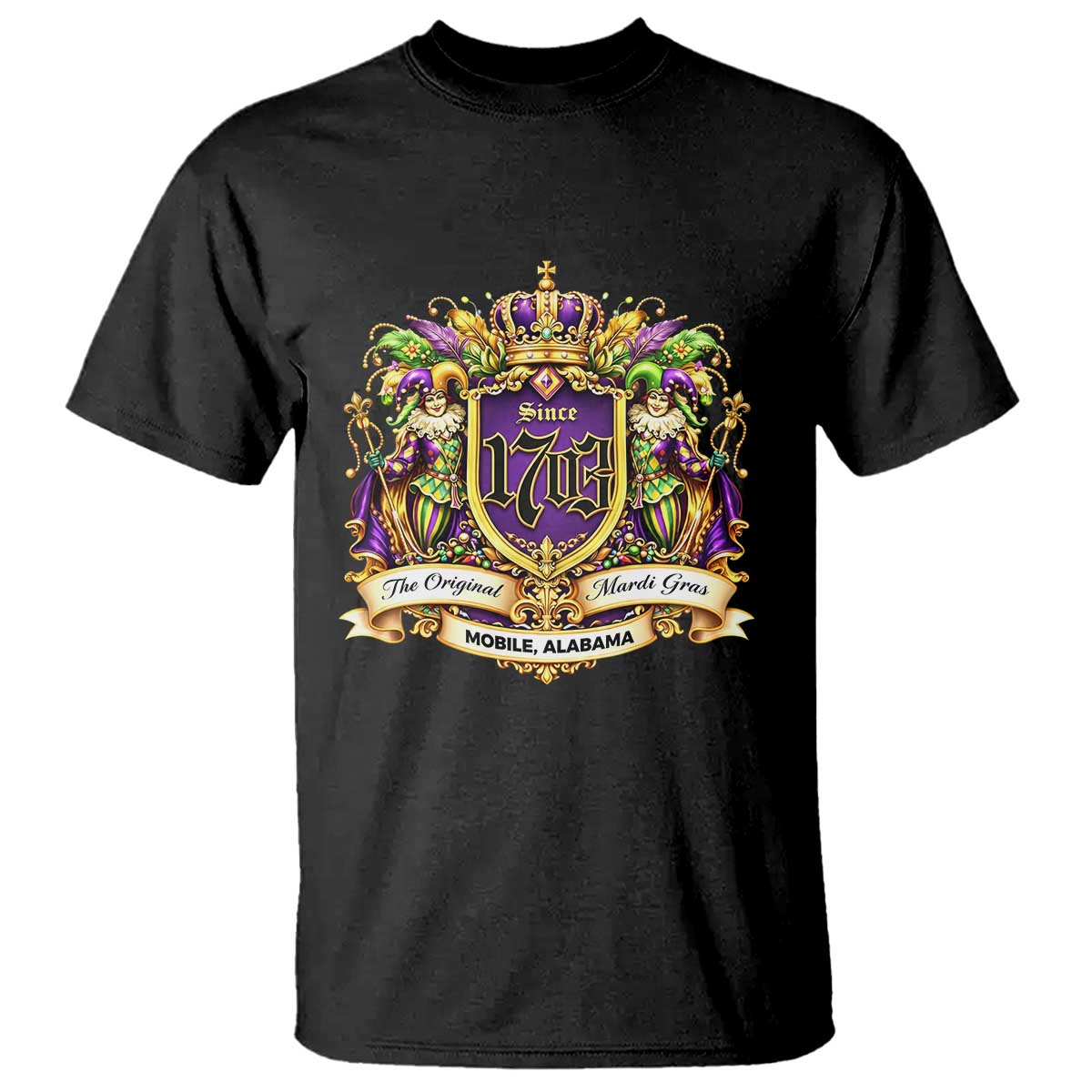 The Original Mardi Gras Mobile Alabama Since 1703 T Shirt Funny Carnival