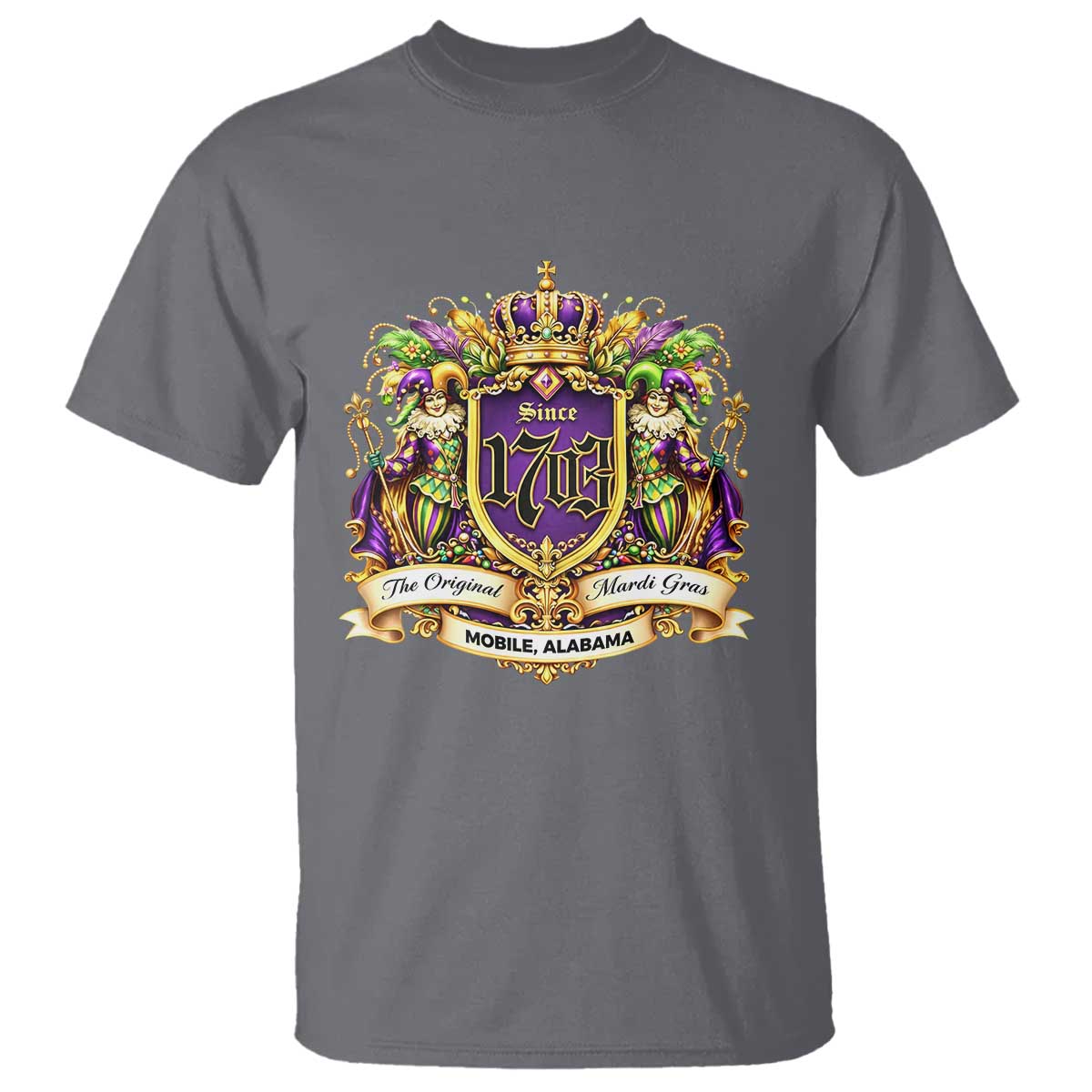 The Original Mardi Gras Mobile Alabama Since 1703 T Shirt Funny Carnival