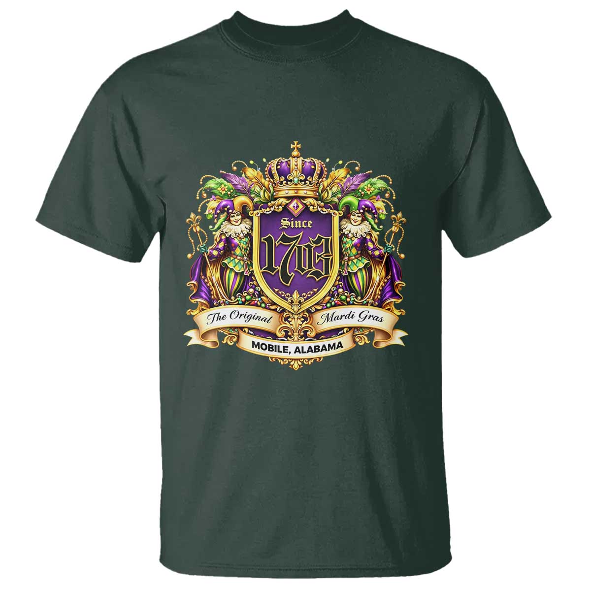 The Original Mardi Gras Mobile Alabama Since 1703 T Shirt Funny Carnival