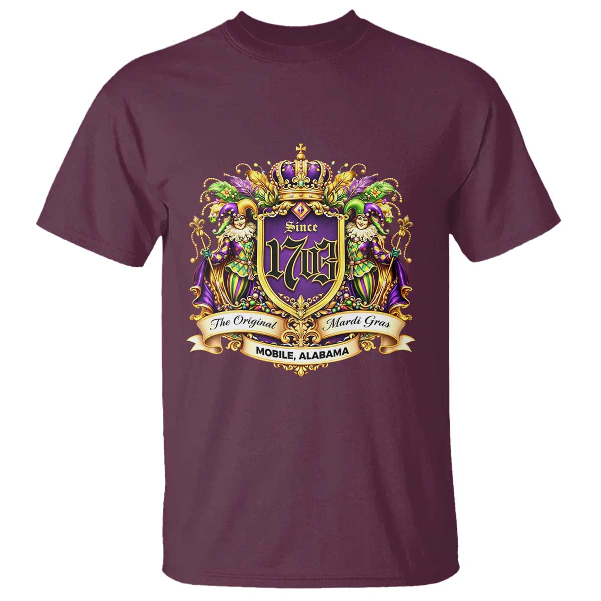 The Original Mardi Gras Mobile Alabama Since 1703 T Shirt Funny Carnival